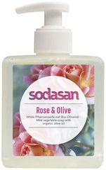 Органічне мило SODASAN Rose-Olive рідке тонізуюче з трояндовою та оливковою олією, 300 мл