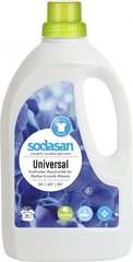 Органічний рідкий засіб SODASAN UNIVERSAL Bright&White для прання білих та кольорових речей за будь-яких температур, з ефектом збереження яскравих кольорів та білизни речей (від 30°), 1,5 л